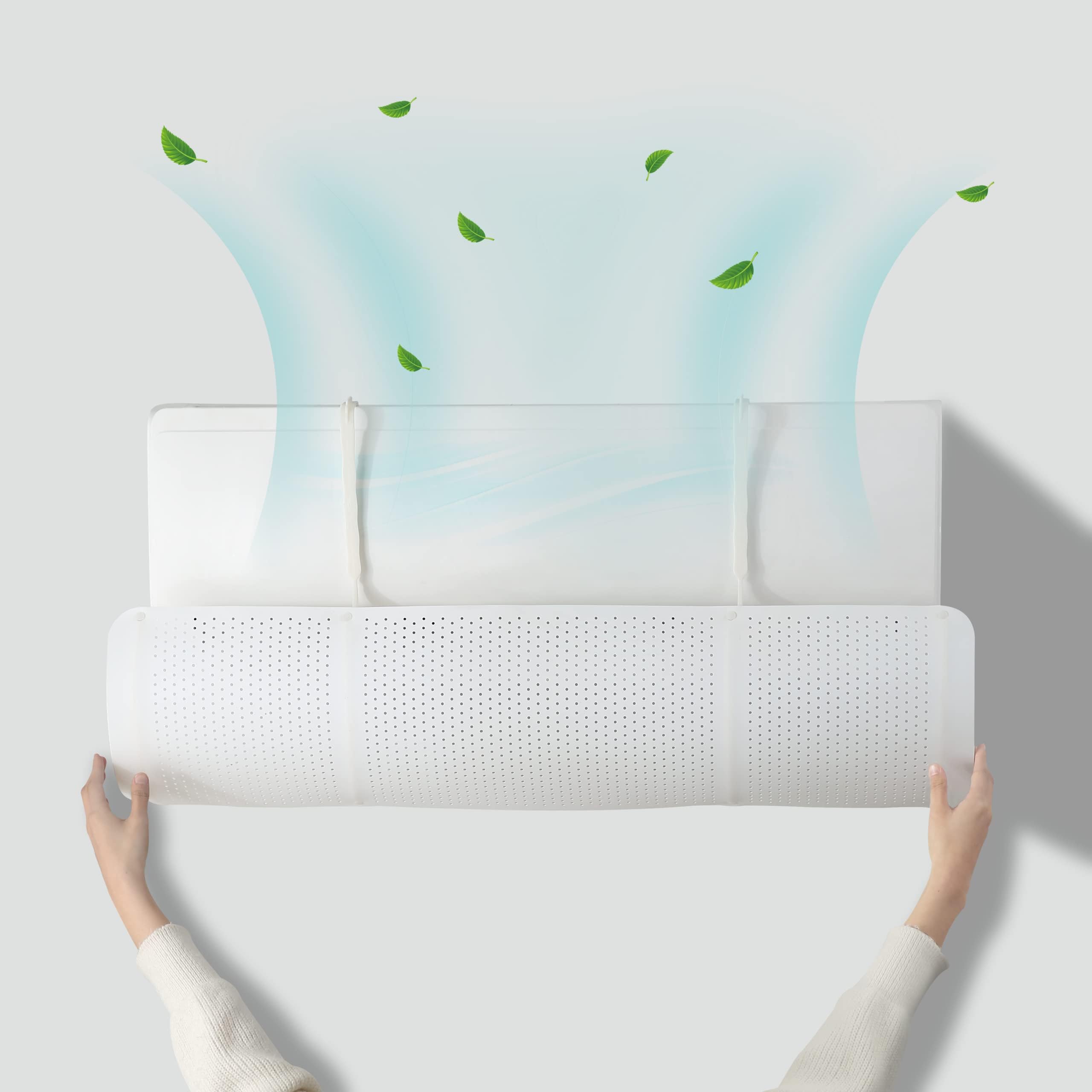 seeYOLO Air Conditioning Wind Deflectors Top Hanging Wind Deflectors for Home/Office 90x27cm