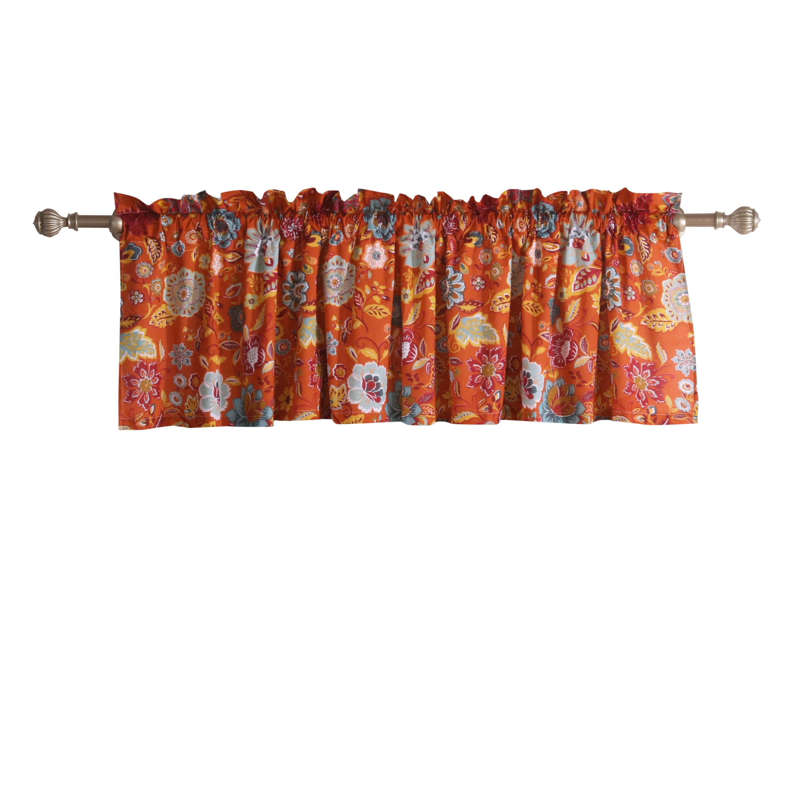 Greenland Home Astoria Semi-Sheer Window Valance - Decorative Treatment for Living Room Bedroom, or Kitchen, 84 W x 19 L, Spice - Image 3