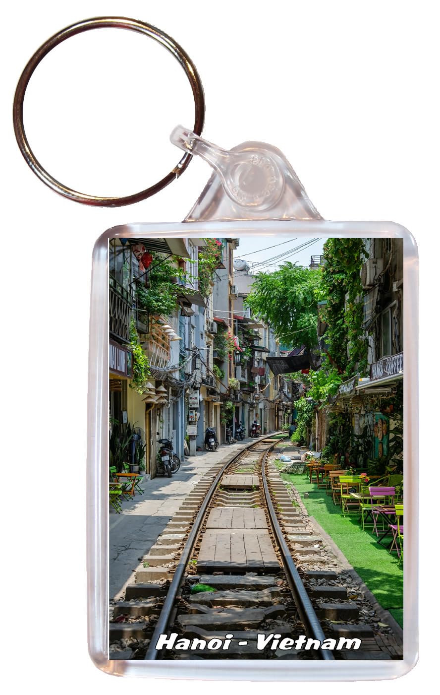 Baked Bean Store Multicolor Hanoi - Vietnam - Double Sided Keyring Bbsktt245
