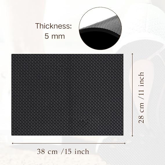 Shoe Sole Repair Rubber Soling Sheet, 3/16 Inch Thick, Replacement Soles for Boots, Shoe Making, 15 x 11