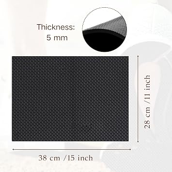 Shoe Sole Repair Rubber Soling Sheet, 3/16 Inch Thick, Replacement Soles for Boots, Shoe Making, 15 x 11
