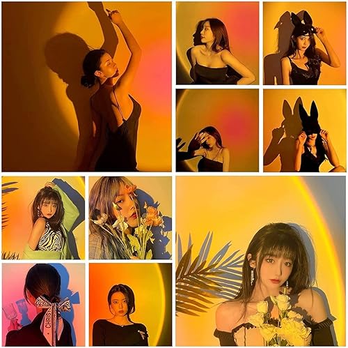 Miniatura 6 de Proyección inteligente de lámpara de puesta de sol, 16 colores LED arco iris, luz nocturna colorida lámpara de luz solar LED lámpara de proyección