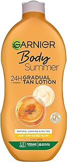 Summer Body Gradual Tan Moisturiser Light, For A Radiant Sun Kissed Glow, Suitable For Face & Body, 24 Hour Hydration & A Natural Even Tan, Fast Absorption, Vegan Formula, 400ml