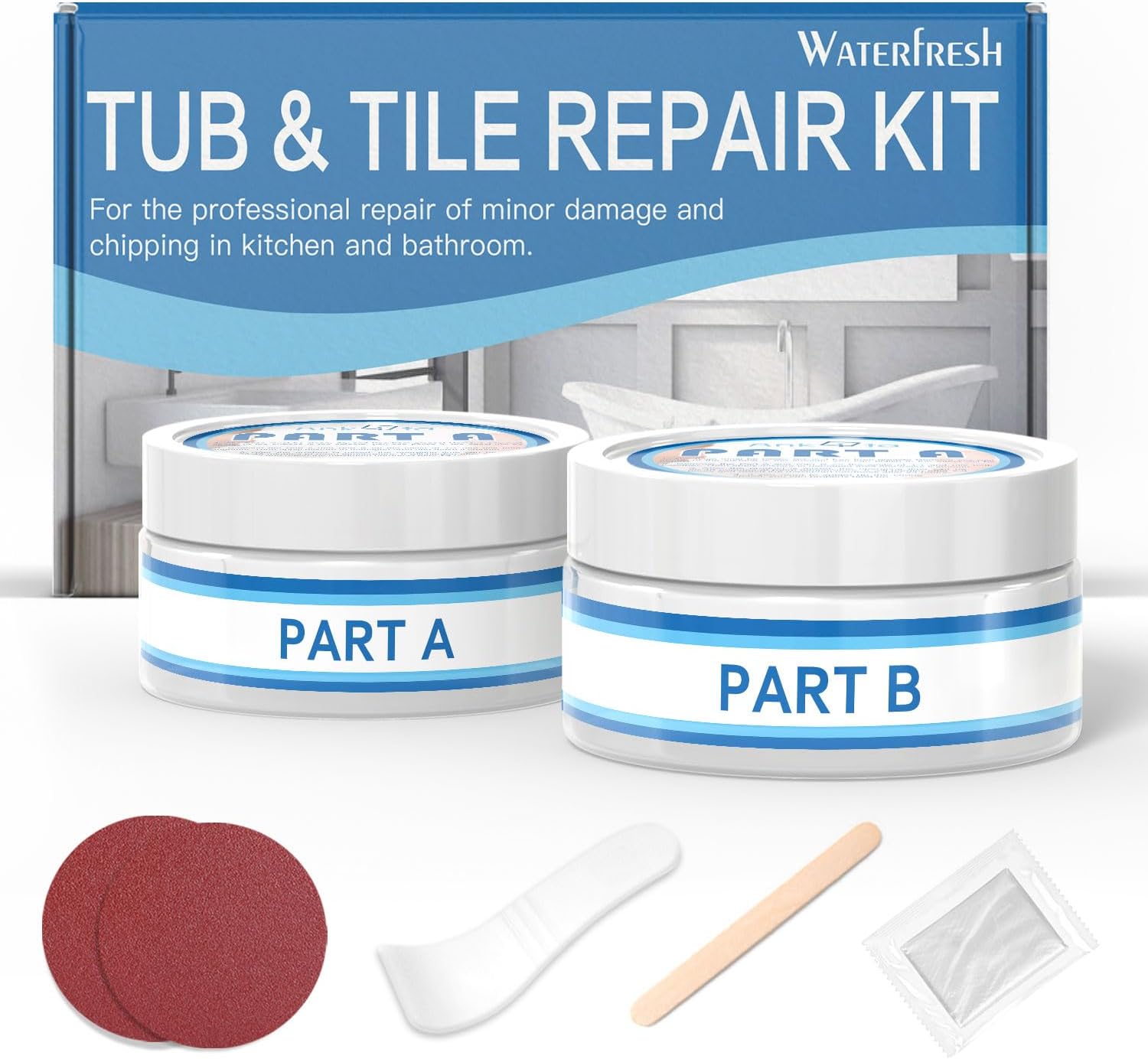 Tub, Tile and Shower Repair Kit - White | Fiberglass and Porcelain ...
