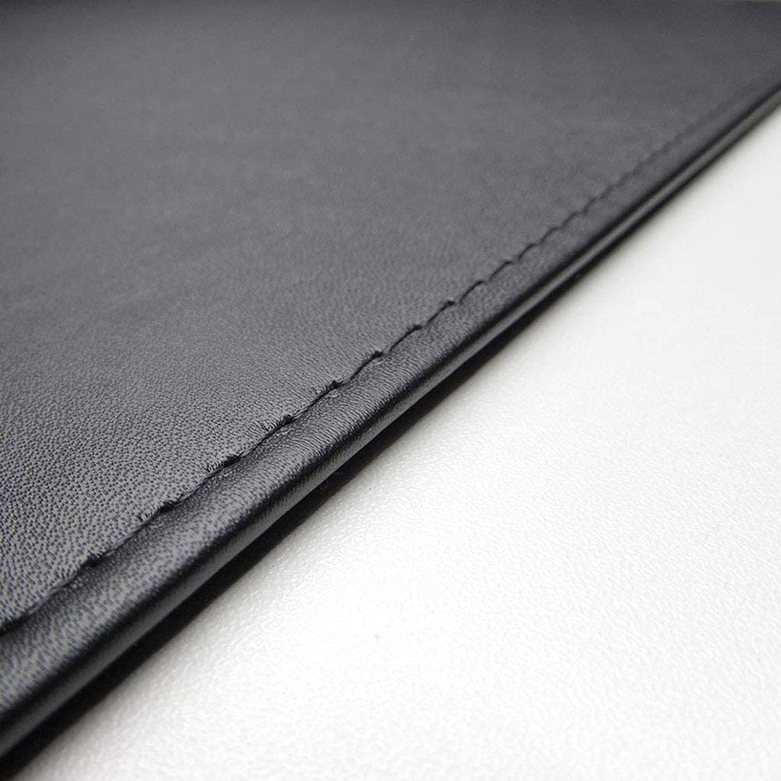 Sous-main de bureau avec bord cousu - Imperméable - Lisse - Avec protection des bords - En cuir synthétique - Facile à nettoyer