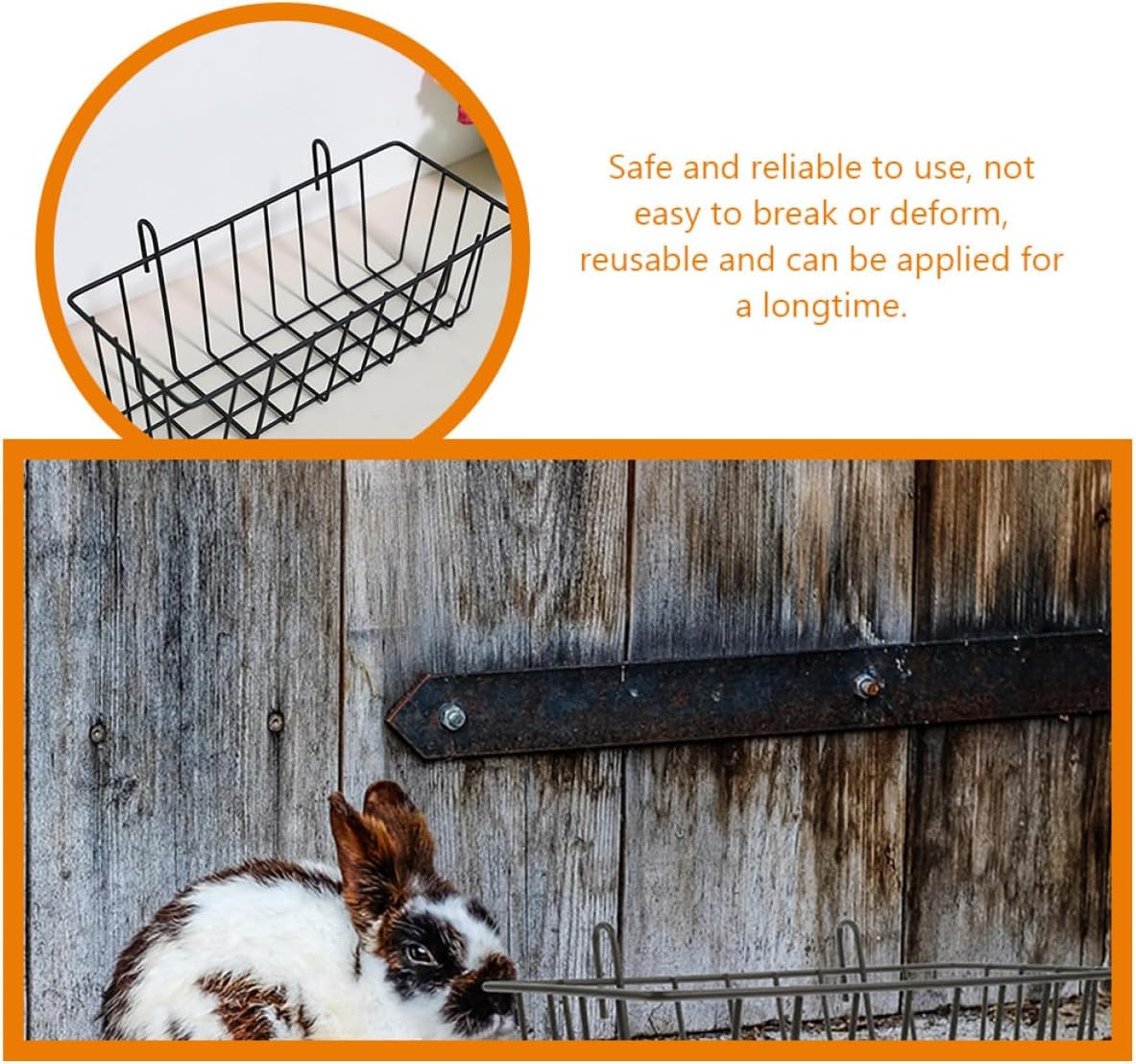 4pcs Rabbit Feeder Holder Easy to Clean Store Hay Rack for Rabbits Guniea Pig Bunny Cage