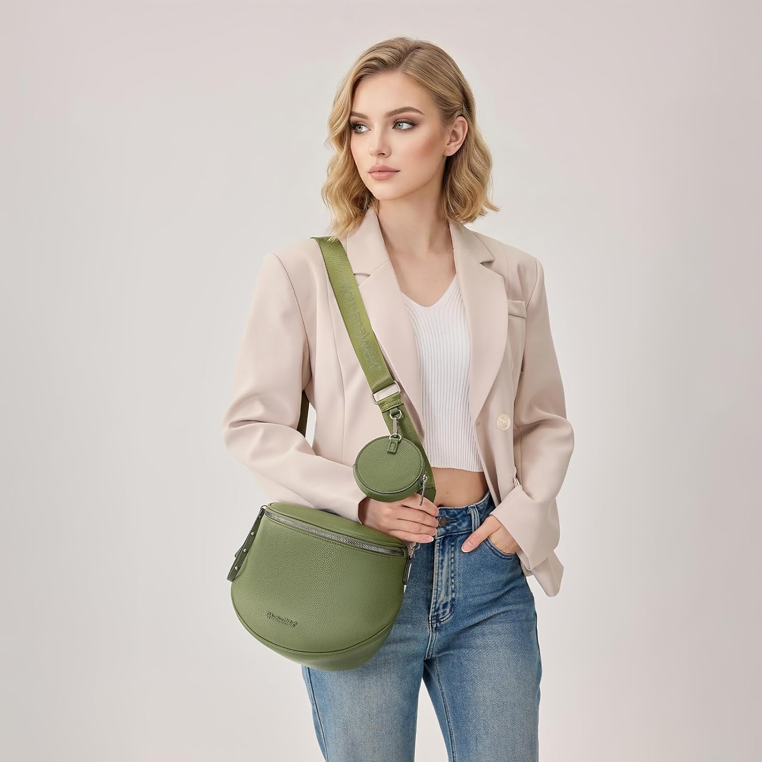 Montana West Crossbody Bags for Women Bum Bag Sling Purse with Adjustable Strap and Coin Purse