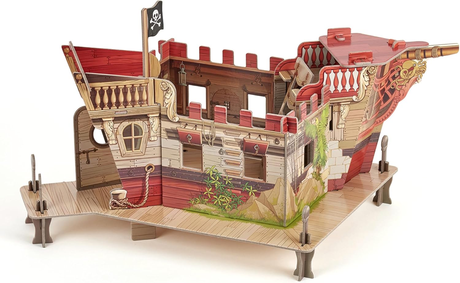 Papo Pirate Fort Playset, Multicolor