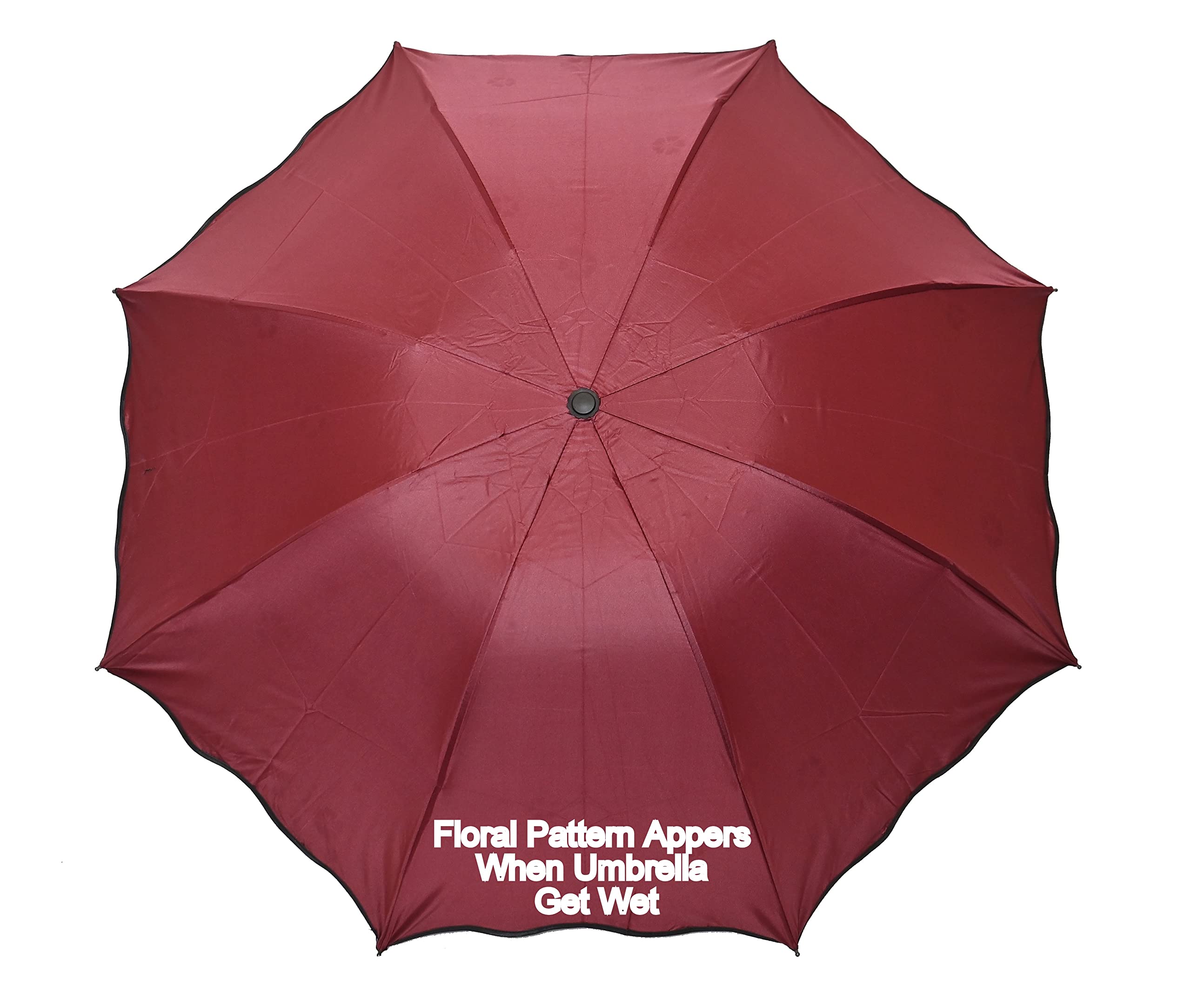 Water Magic Maroon Umbrella : 3 Fold Anti UV Protection, Beautiful Umbrella-picture-28