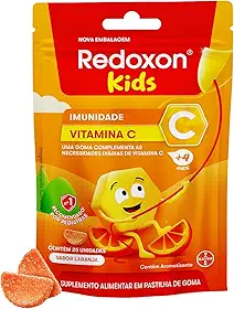 Redoxon Kids Vitamina C, Suplemento Alimentar Infantil, Sabor Laranja, Contém 25 Gomas