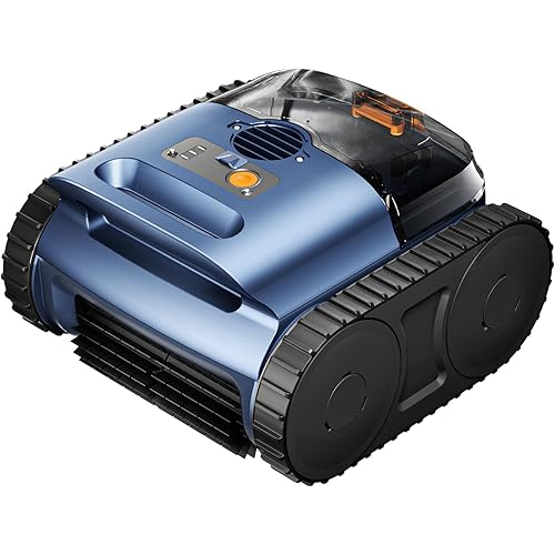 Cordless Robotic Pool Vacuum with Smarter Navigation & Track Drive, Dual 180W Brushless Motors, Wall & Waterline Climbing, 150-Min Runtime, for Inground & Above-Ground Pools up to 2,150 Sq. Ft.