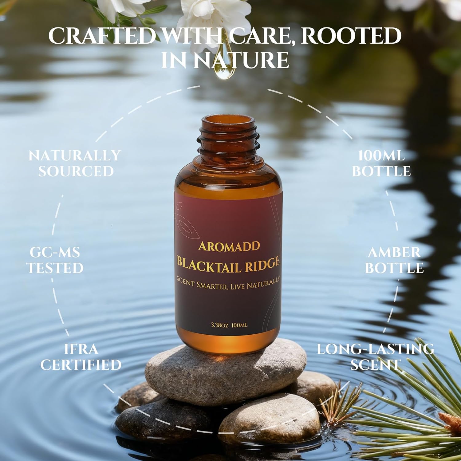 AROMADD Blacktail Ridge Diffuser Oil Inspired by Luxury Hotel Scent 3.38 Fl Oz (100ml), Aroma Diffuser & Hotel Fragrance Diffuser Oil, Essential Oil Diffuser for Aromatherapy, Long-Lasting - Image 3