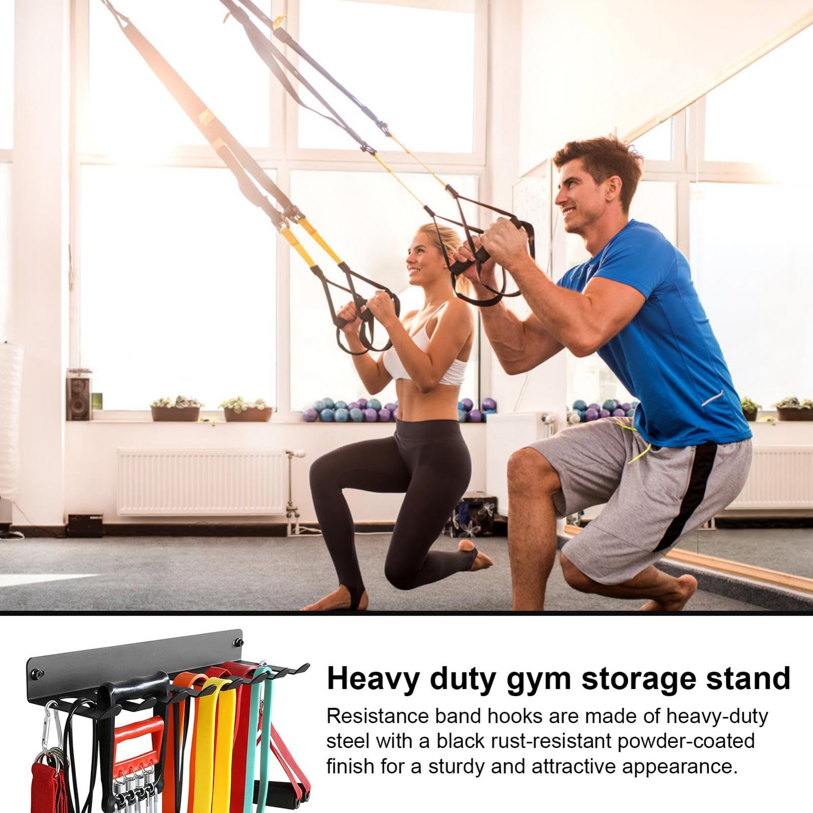 Porta Attrezzi Da Parete Per Palestra – Rack Metallico A Forma Di Lisca Di Pesce, Capacità 8 Kg, Organizzatore Per Fasce Elastiche E Accessori