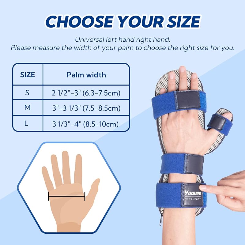 YiYame Éjszakai Csuklótámasz Karpális Alagút Szindróma Tendinitis Artritisz Ujjmerevítő M