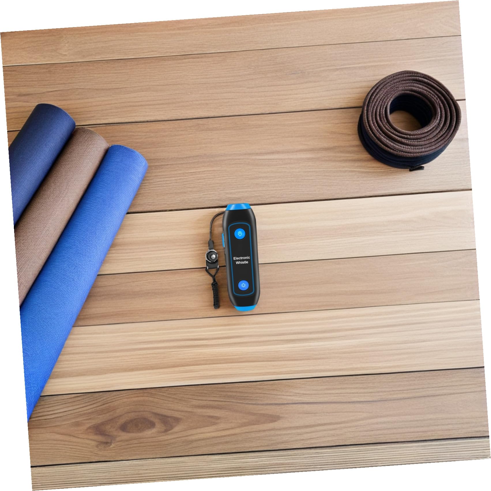 ABOOFAN Sifflet Électronique Arbitre à Haut Volume Multifonction avec Lampe Torche LED Bleu sans Pile avec Cordon pour Entraîneurs Enseignants Secours Plein Air Sport Randonnée