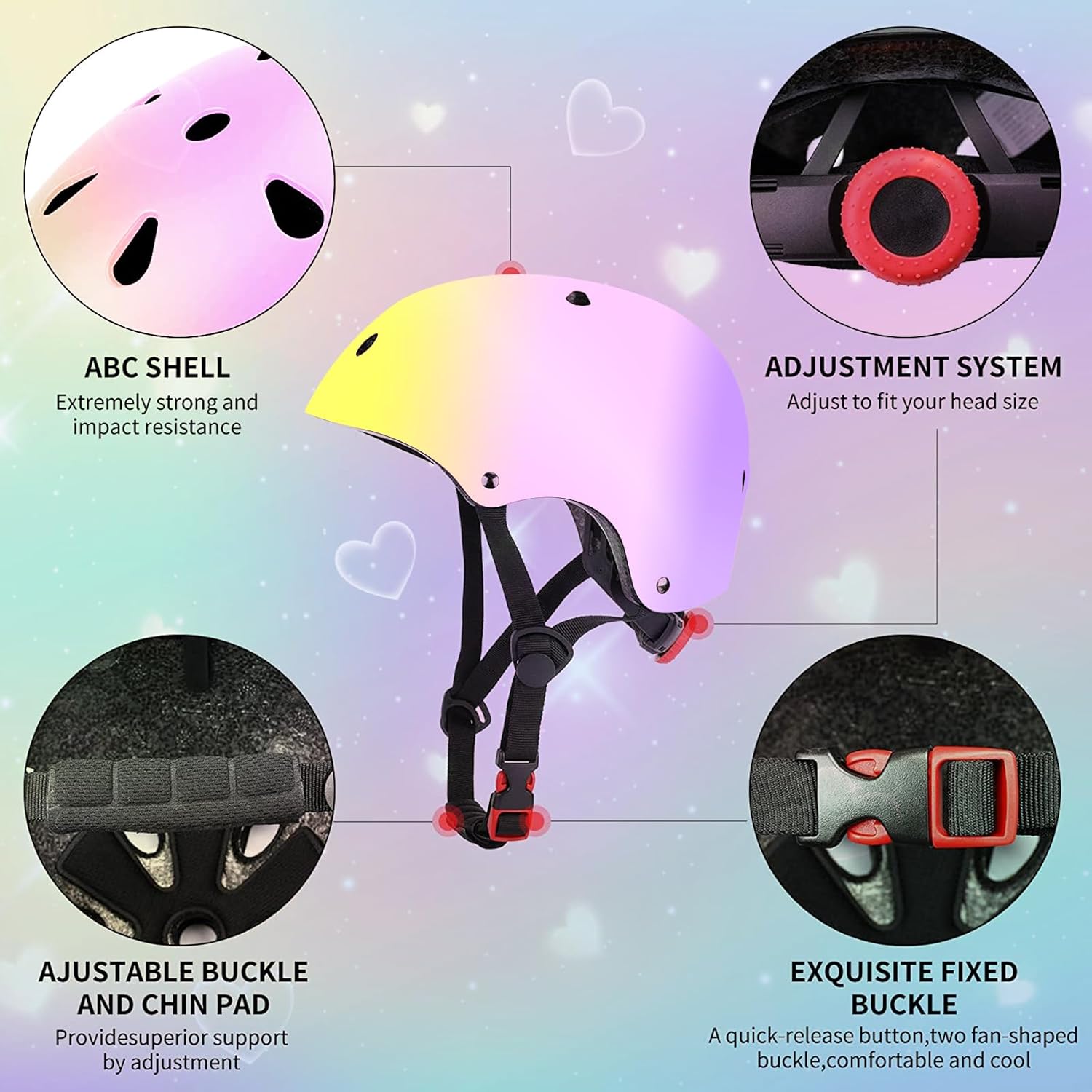 Kids Bike Helmet for 2-3-5-8-14 Ages Girls,Boys,Toddler,Kids and Youth, Ventilation and Impact Resistance Toddler Bike Helmet for Multi-Sport Bicycle Scooter Inline Roller Skate and Skateboarding