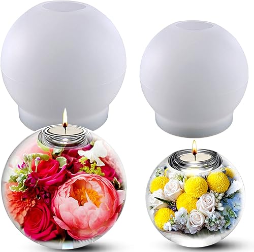 Miniatura 8 de Moldes de resina para frascos con tapa, moldes de rosas para fundición de resina epoxi, cajas de almacenamiento de joyas de caramelo, maceta, tarros