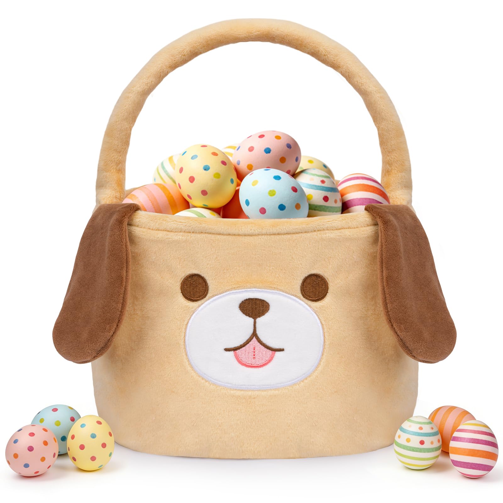 Yamepuia Osterkörbchen - Osterkörbchen für Kinder,Labrador Hund Osterkorb mit Henkel,Niedlich Osternester Zum BefüLlen für Die Ostereiersuche für Jungen Mädchen,Ostern Deko Korb