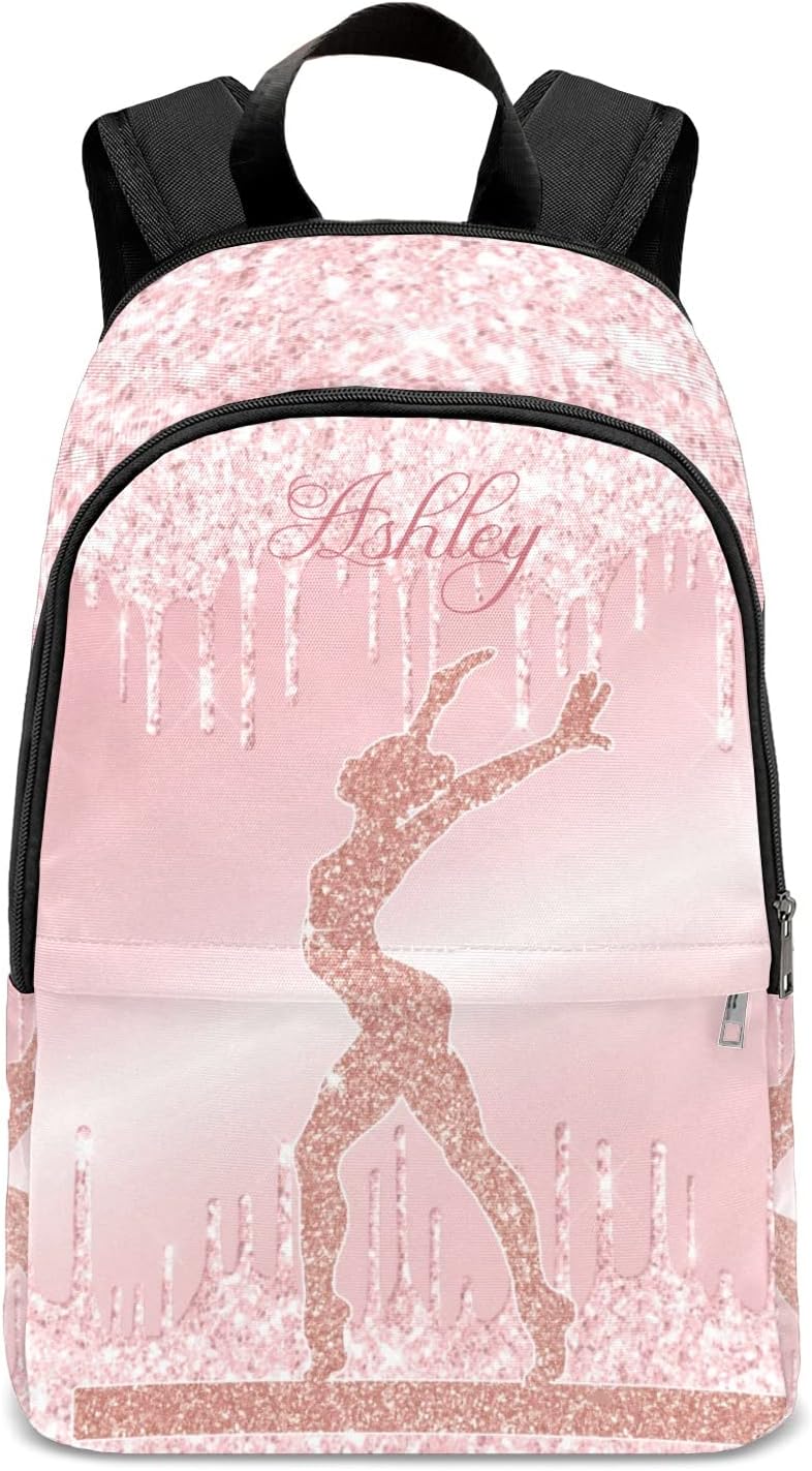 Urcustom Personalized Name Pink Glitter Print Girls
