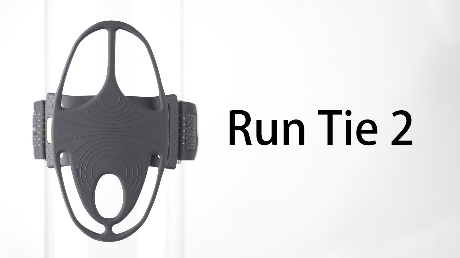 BONE Run Tie 3 - Brassard De Course Pour Téléphone - Silicone Confort, Double Couche - Taille L (Noir)