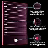 Vista 4 de Maitys Paleta de extensión de pestañas de cristal de tamaño más grande, bandeja de pestañas postizas de vidrio con pegamento adhesivo