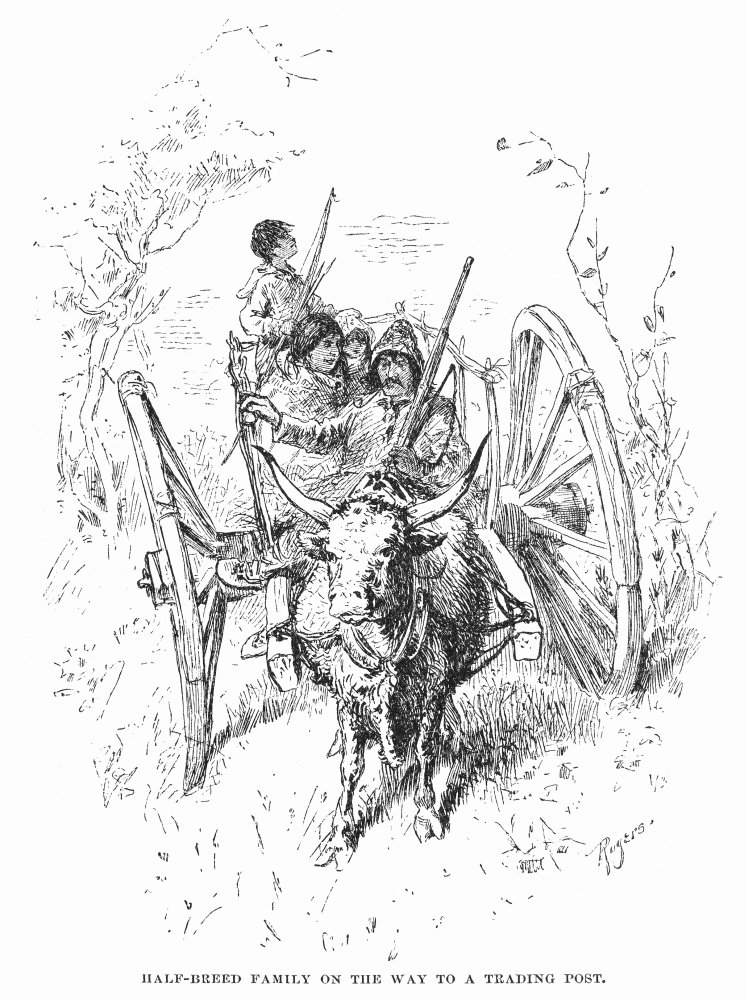 HudsonS Bay Company Traders Na Family Of Half-Canadian Half-Native American Fur Traders Make Their Way To A Trading Post Of The HudsonS Bay Company Wood Engraving 1879 Poster Print by (18 x 24)