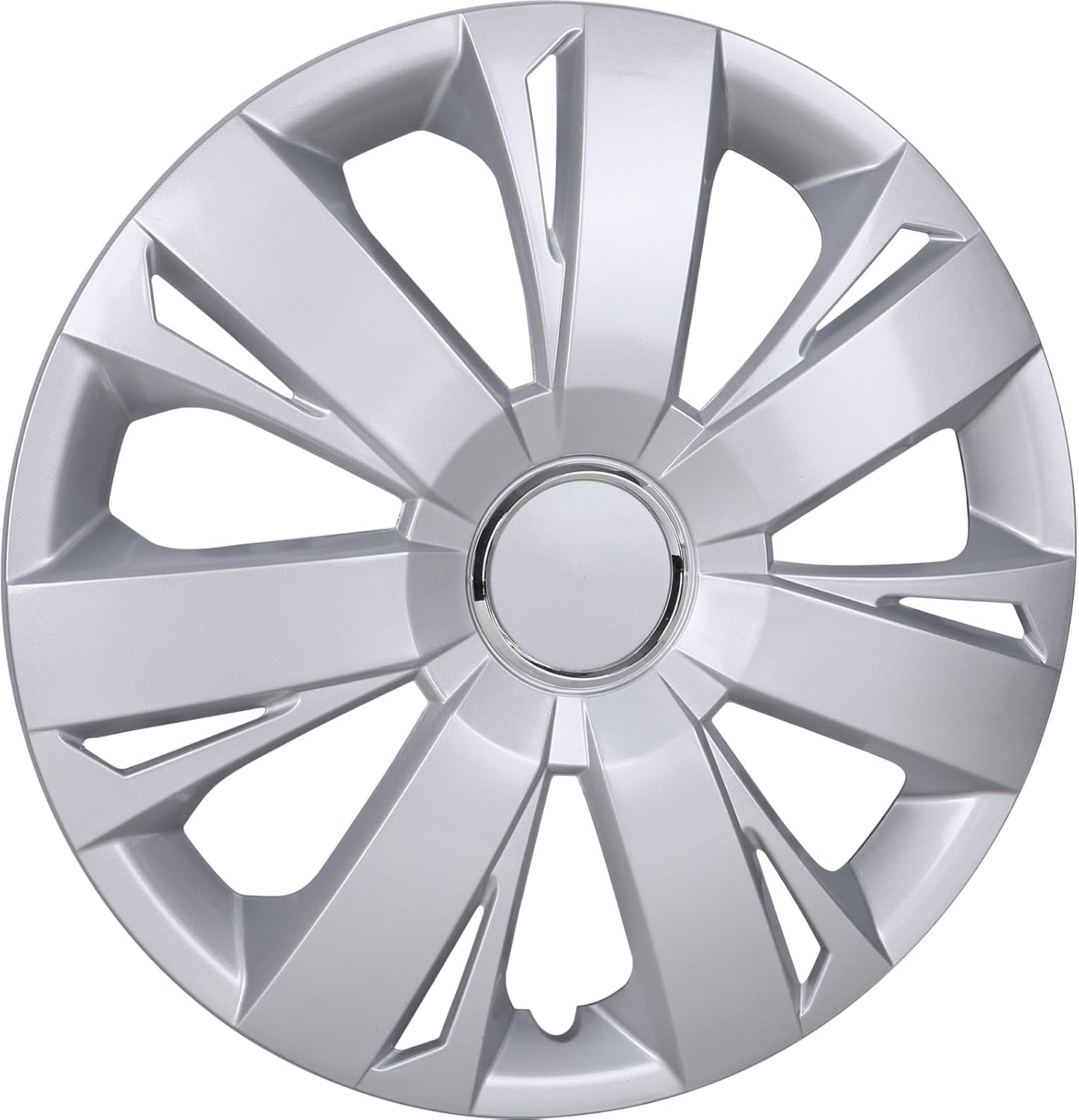 WOLFSTORM 4-Pack 16 Inches Wheel Cover Hubcaps,Special Design Fashion Replacement Hubcaps,Car Truck SUV Wheel Hub Accessories-Silver