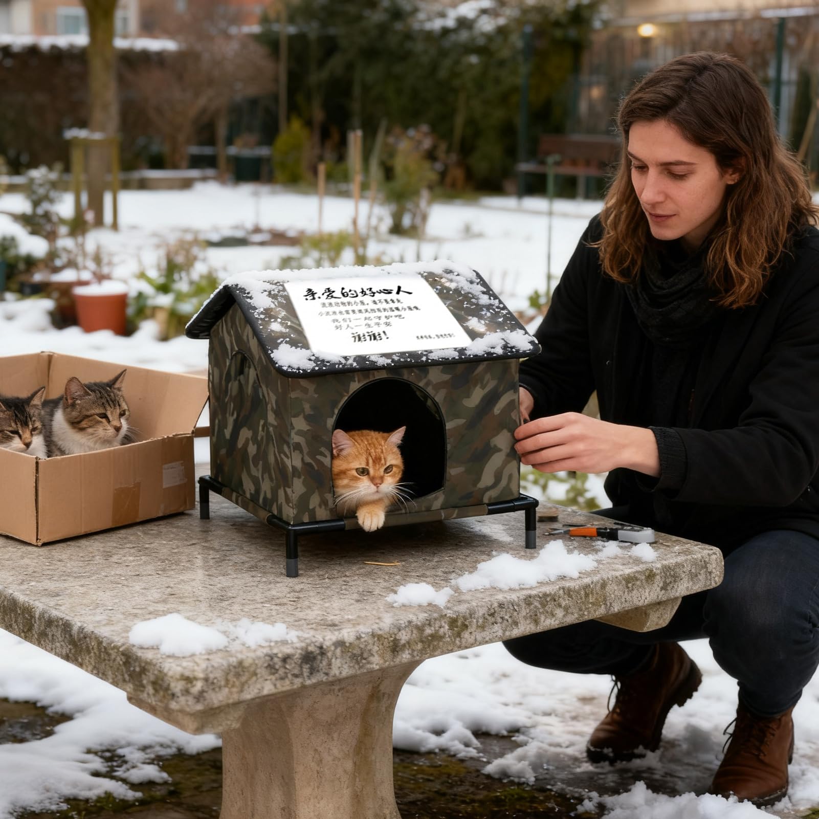 Katzenhaus Für Draußen Wasserdicht Und Isoliert
