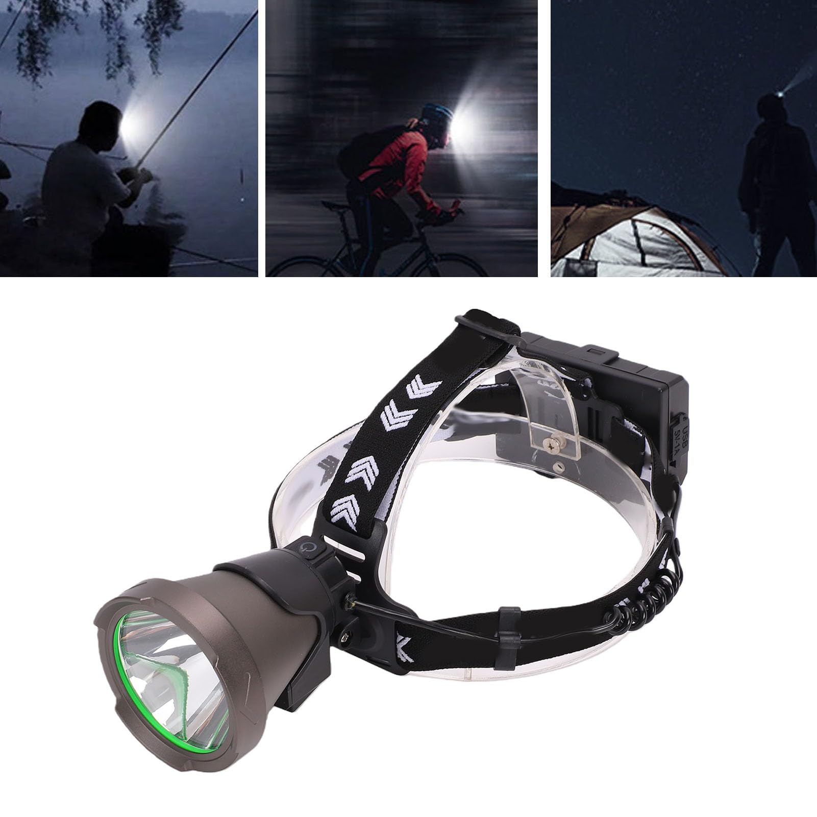 CHICIRIS Lampada Frontale Ricaricabile USB, Lampada Frontale con Sensore di