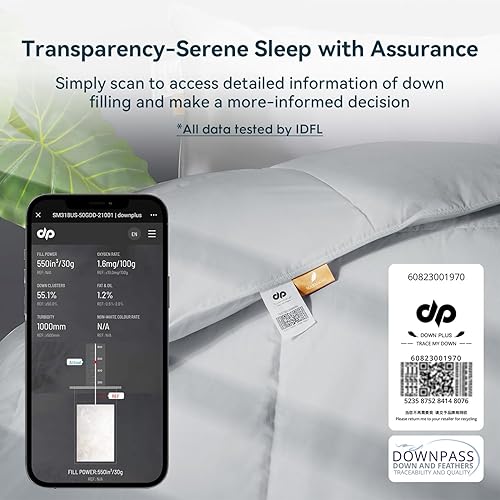 Miniatura 7 de WarmKiss Edredón de plumón tamaño individual, relleno de edredón suave y esponjoso para todas las estaciones, edredón de cama con relleno de plumas