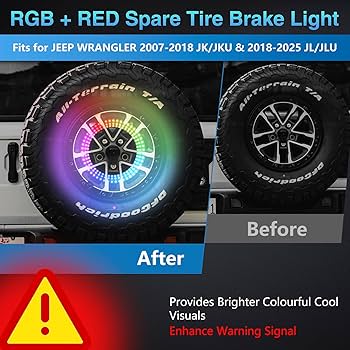Amazon.com: NKCELL POWER RGB Spare Tire Brake LED Light for
