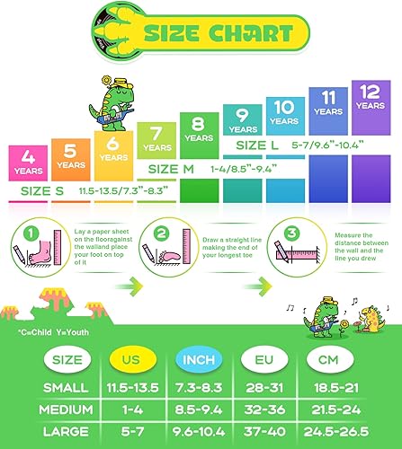 Miniatura 6 de HYKID Dino  Paw Stars - Patines ajustables para niños con ruedas luminosas zapatos de patinaje para interiores y exteriores para niñas y niños