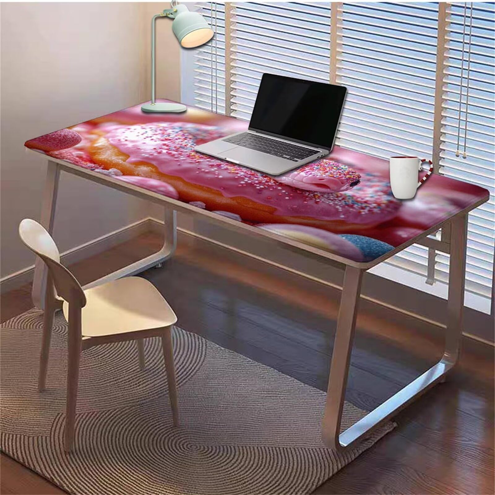 Gamingowa podkładka pod mysz 1200 x 600 x 3 mm, XXL, wodoszczelna, odporna na ścieranie, z przyszytymi krawędziami, różowa, podkładka na biurko, poprawia prędkość i precyzję pod laptopa, komputer