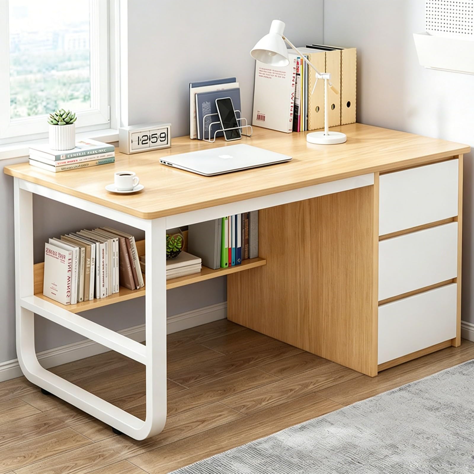 Tavolo Da Scrivania Ufficio Tavolo Da Computer Per Postazione Di Lavoro Tavolo Da Studio Piccolo Per Ufficio Domestico Soggiorno Camera Da Letto Assemblaggio Semplice Metallo Industriale 100cm