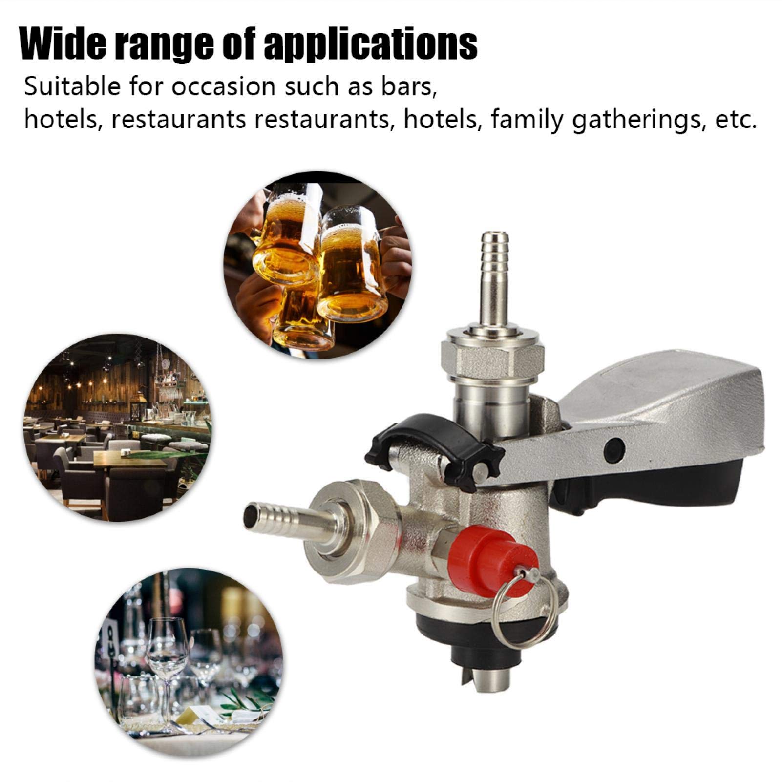Grifos de Barril de Cerveza de Tipo G5/8 S, Dispensador de Cerveza de Latón 304 de Acero Inoxidable,para el Hogar, Bares, Hoteles, Restaurantes, Reuniones Familiares