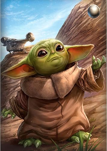 CEOVR Yoda - Kits de pintura de diamantes para adultos kits de arte de diamantes 5D Yoda para principiantes pintura de puntos de diamante de