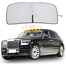 Windshield Shade, Compatible for Rolls-Royce Phantom, Car Front Windshield Sunshades Sun Visor Protector Blocks UV Rays Foldable Keep Your Vehicle Cool, Size 57.08 * 29.13 Inches 1 Pc