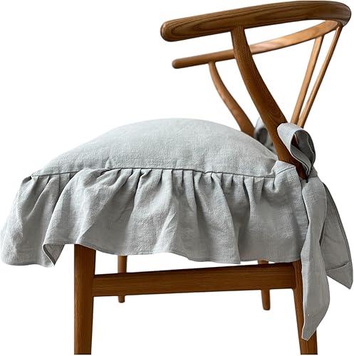 Cojín coreano para silla de 17.5 x 17.5 pies, funda de cojín para silla con lazos con volantes, solo fundas de decoración de granja, regalo para