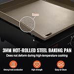 VEVOR Griddle, 16.9" Heavy Duty Manual Flat Top Griddle, Countertop Grill with Non-Stick Cooking Plate, Steel, 1-Burners Restaurant Portable Grill - 22,000 BTU