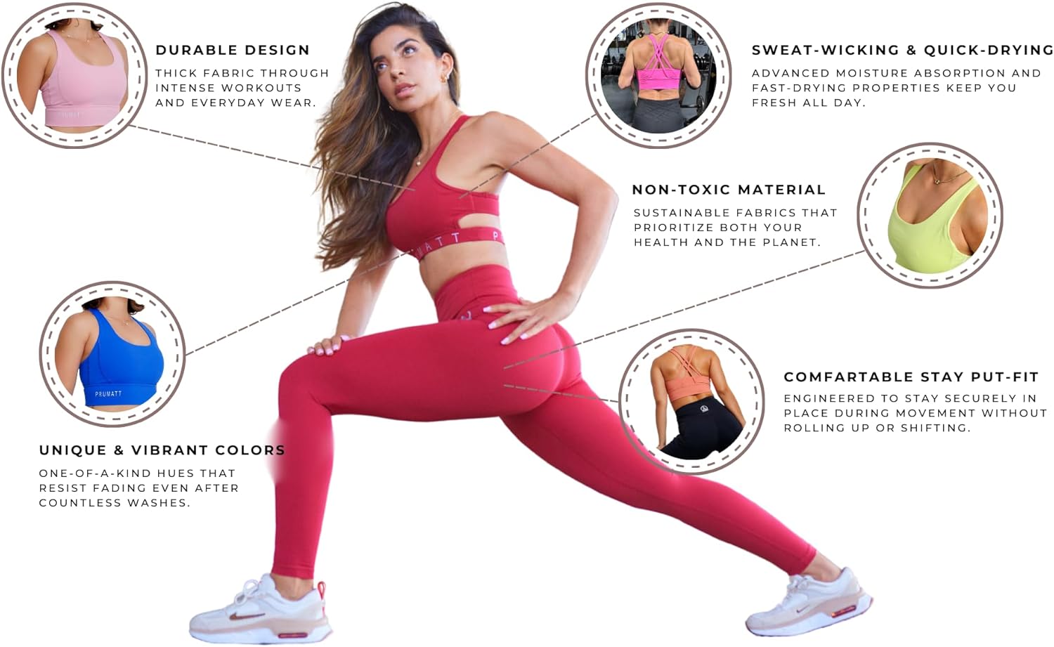 Women's Sports Bra - Premium Activewear, Removable Cups, High Elastic, Comfortable Everyday Bra for Yoga Gym Workout