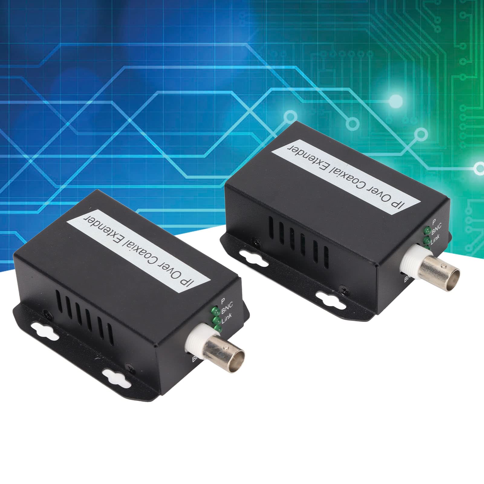 Adattatore Ethernet Extender da 2 pezzi, Extender Ethernet con interfaccia RJ45 e coassiale, Extender di comunicazione bidirezionale per rete di computer, Plug and Play con buon