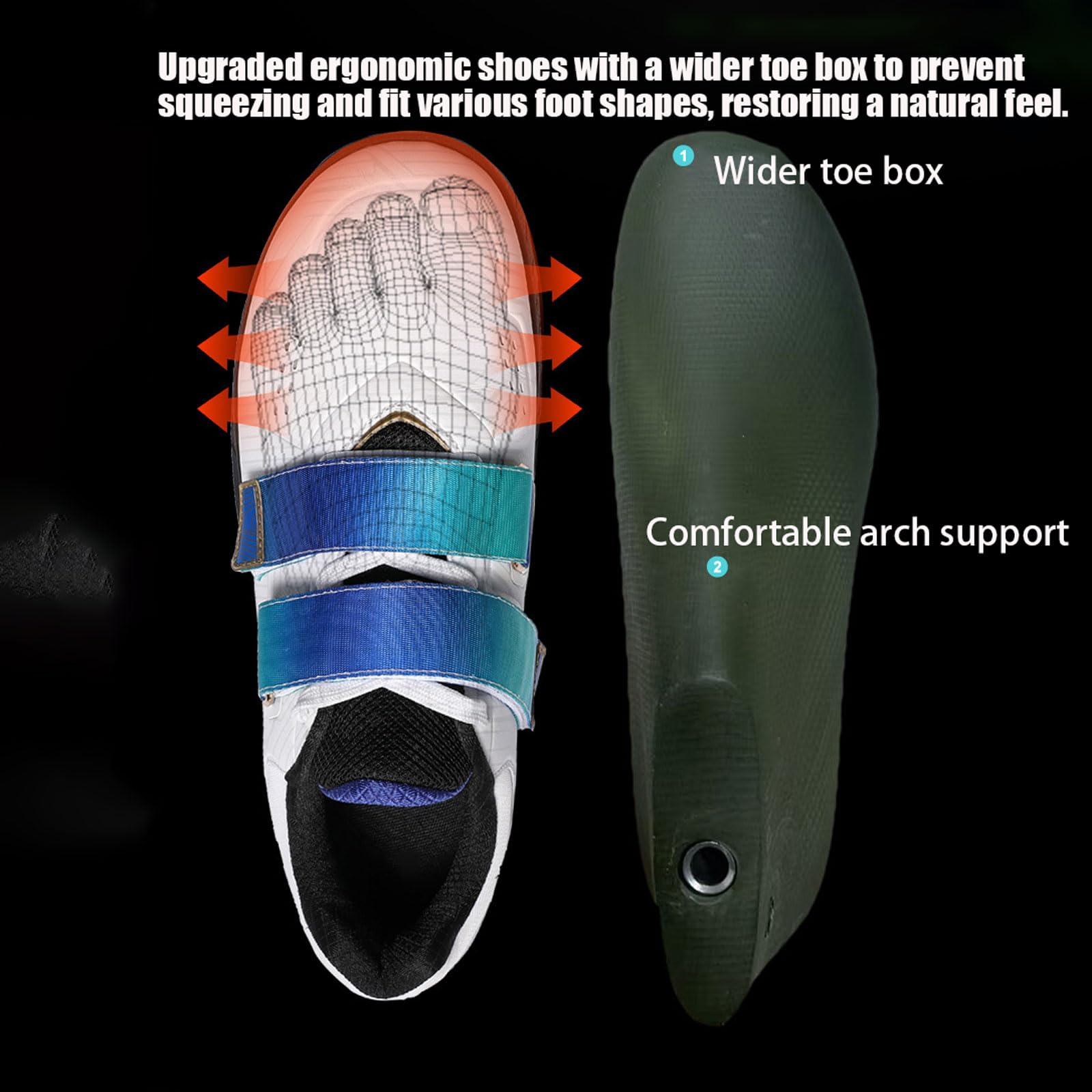 Zapatillas de Halterofilia Hombres,Zapatos De Sentadillas,Peso Muerto,Levantamiento,Antideslizantes,Ligeras Y CóModas,Estanqueidad Ajustable,para Boxeo,Fitness,Levantamiento de Peso