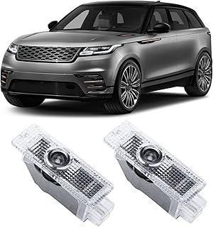 2 Pcs Never Fade Door Light Logo, Projection Ghost Shadow Welcome Puddle Light Compatible with Range Rover 2010-2022 Accessories (White)