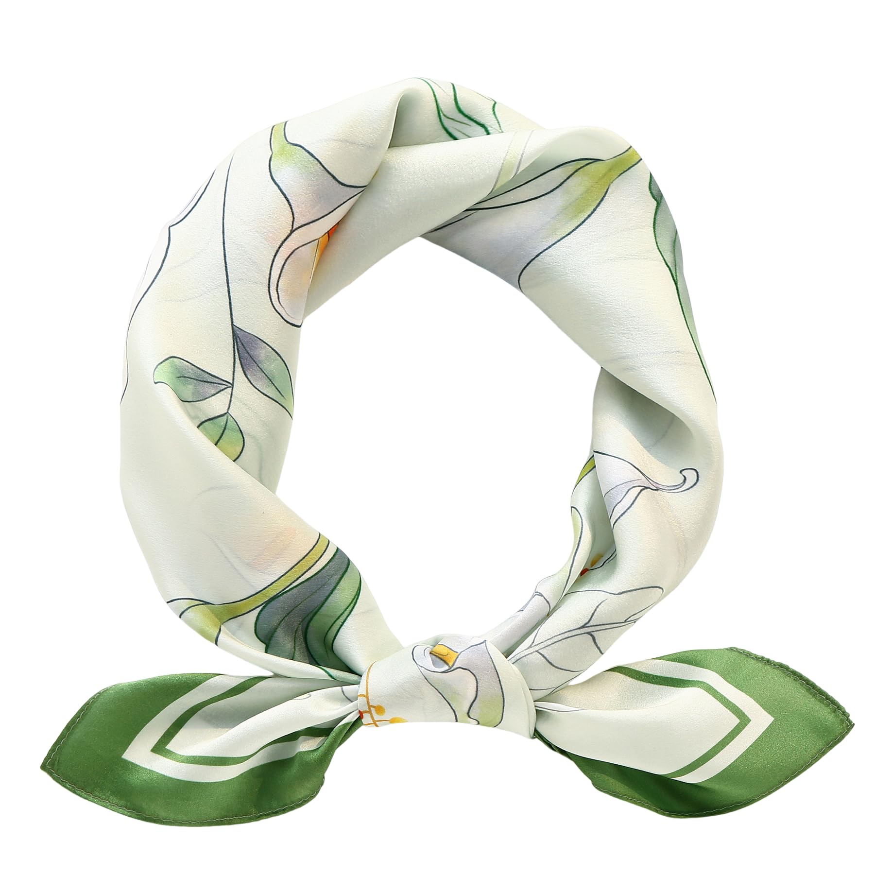 Tolzorai Mulberry Silk Square Hair Scarf Satin Designer For Womens