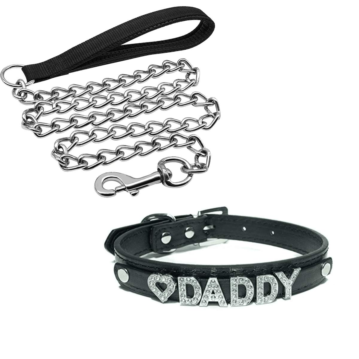 collar with chain leash