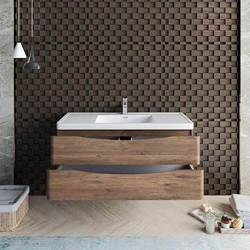 Miniatura 5 de Fresca Toscana - Armario de baño moderno de 48 pulgadas con lavabo integrado