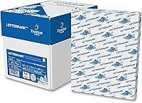 Vista 2 de Lettermark - Papel de copia de hoja cortada personalizado, 92 brillante, microperforado de 3.5 pulgadas desde la parte inferior, peso de enlace