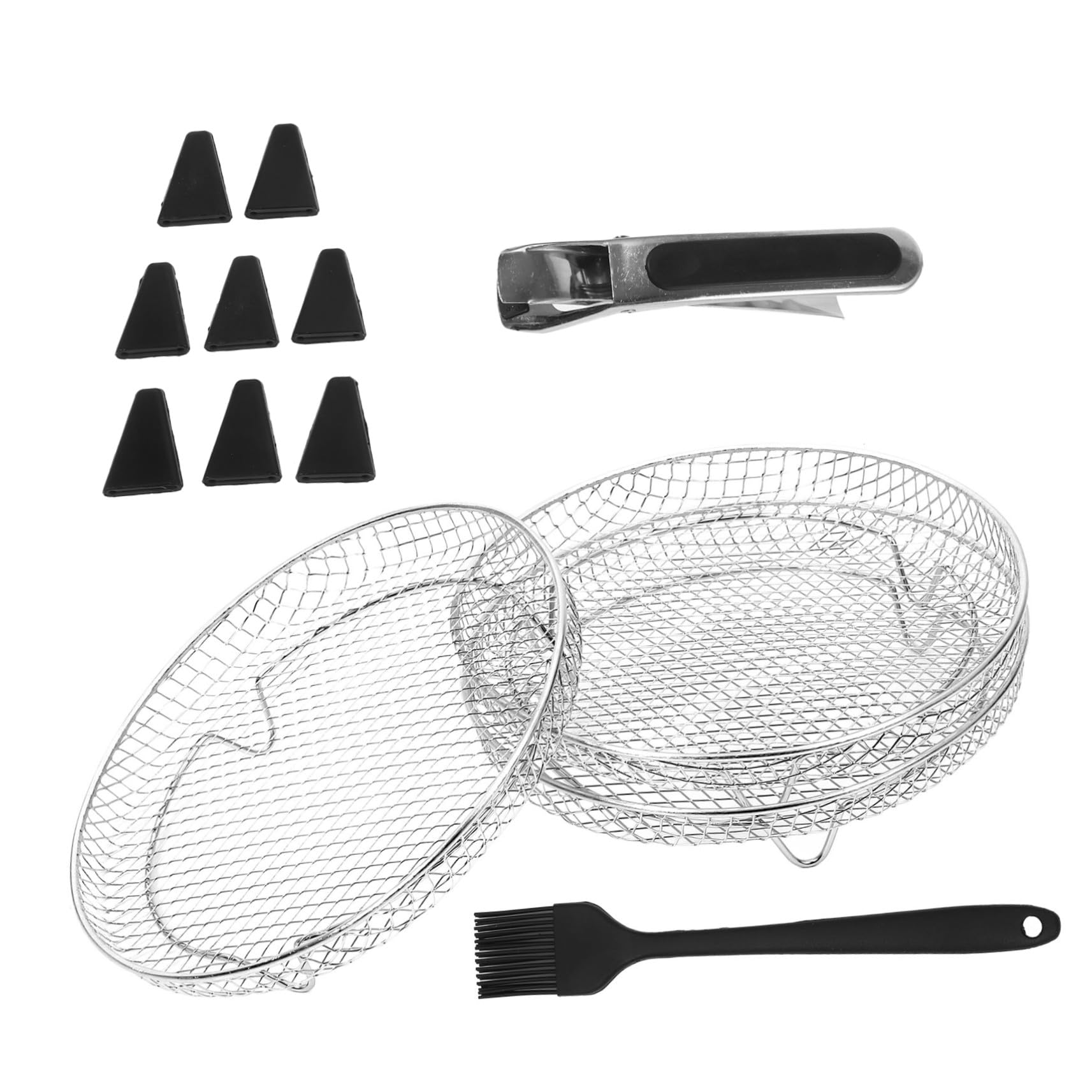 GALPADA 13pezzi Acciaio Inox Impilabili per Friggitrice ad Aria Cestello Sostitutivo per Friggitrice di Accessori ad Aria per Uso Domestico per Cottura Vapore Grigliata e Forno