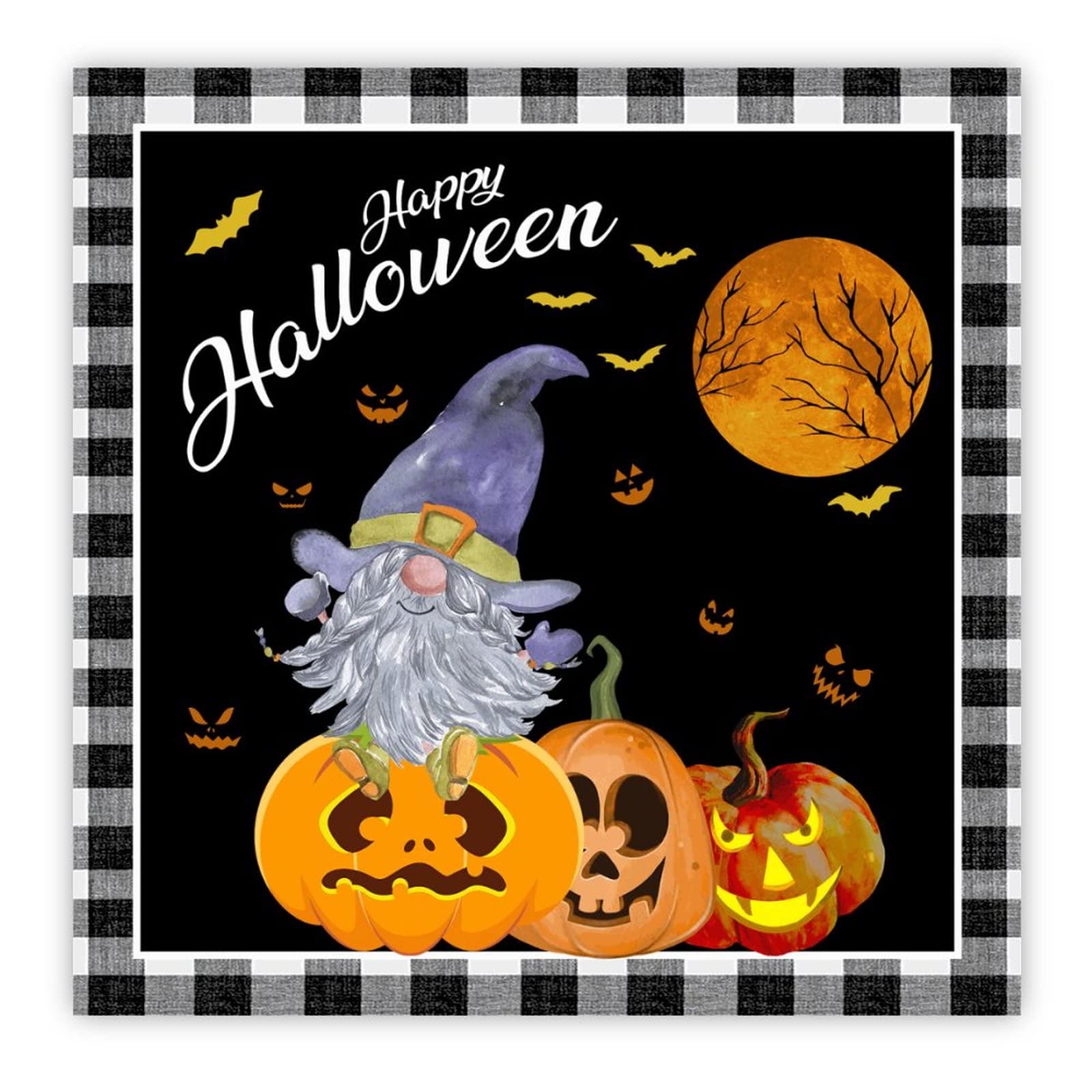 Excellent cadeau personnalisé : plaque en bois Halloween et automne