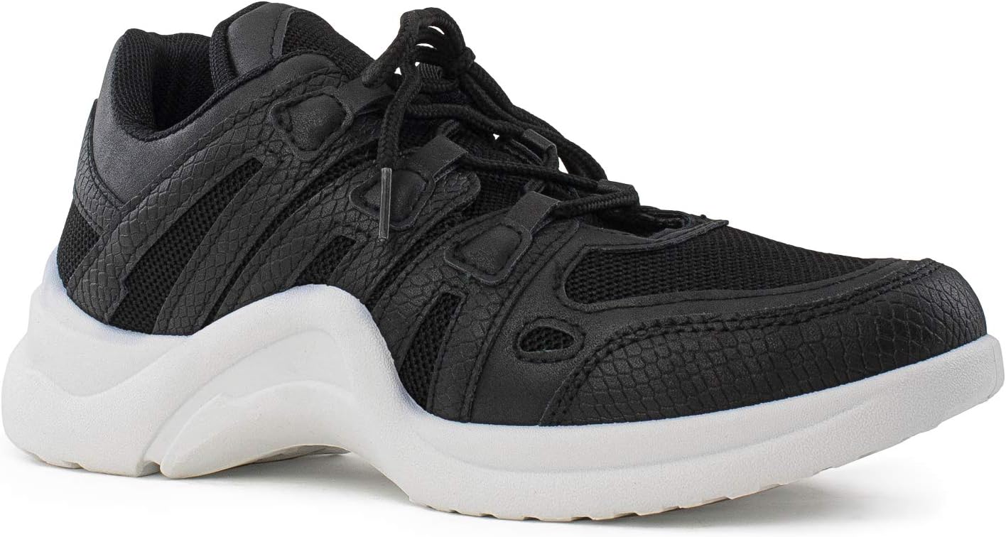 RF ROOM OF FASHIONWomen's Colorblock Dad Sneakers Lace-up Chunky Platform Shoes